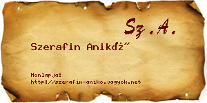 Szerafin Anikó névjegykártya